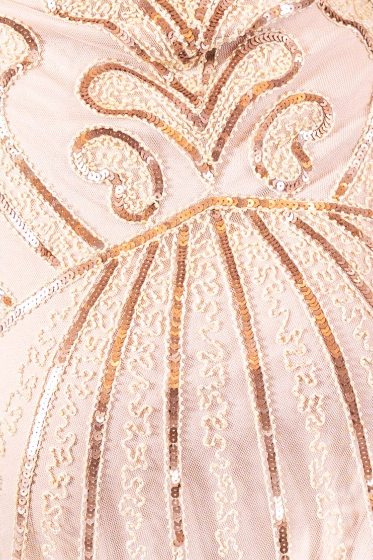 1920's Allegra Flapper Dress in Cream