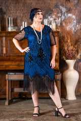 A Plus Size Blue Gatsby Dress