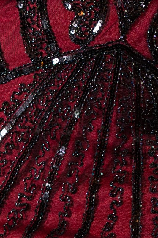 1920s Lexi Flapper Dress in Red