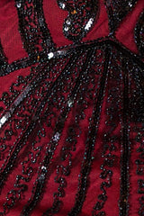1920s Lexi Flapper Dress in Red
