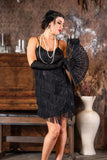 Black Fringe Flapper Dress