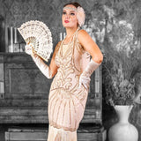 1920's Allegra Flapper Dress in Cream