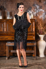 1920's Charlize Gatsby Dress in Black,