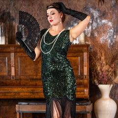 1920's Charlize Gatsby Dress in Green