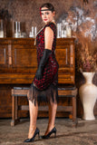 1920s Cleo Flapper Dress in Red