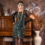 Plus Size Halle Flapper Dress - Green