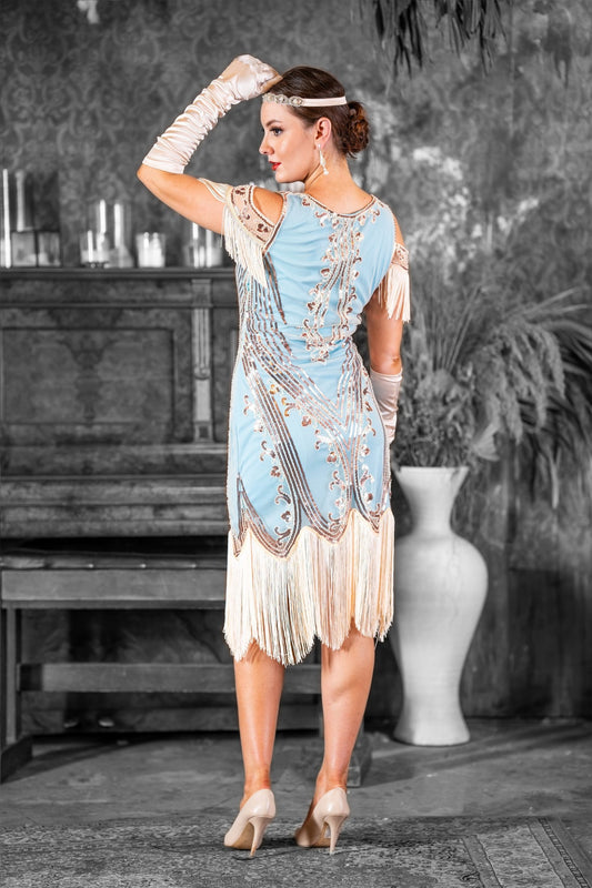 Gatsby Dress in Sky Blue