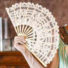 1920s Ivory Lace Hand Fan