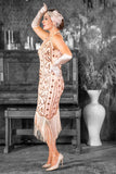 1920s Natasha Gatsby Dress in Rose Gold