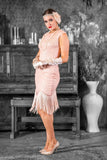 1920s Pink Flapper Dress