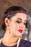 1920s Purple Flapper Headband