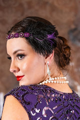 1920s Purple Flapper Headband