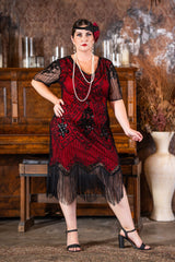 Plus Size Red Gatsby Dress