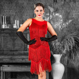 1920s Zita Gatsby Dress in Red