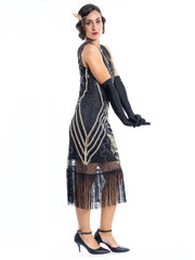 1920s Black Marilyn Vintage Gatsby Dress