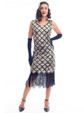 1920s Gold Sequin Aaliyah Gatsby Dress