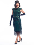 Plus Size Green Flapper Dress